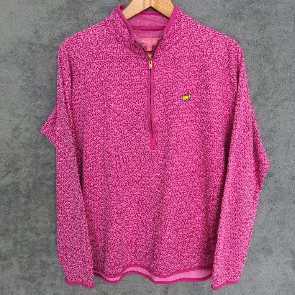 Masters Magnolia Lane Collection 1/4 Zip Pullover Women's Large Pink Golf
